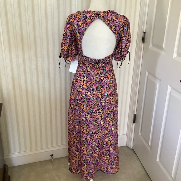 For Love And Lemons Maud Midi Dress In Pink Size XS - Picture 6 of 12